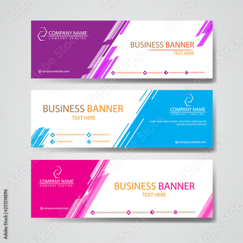 colorful abstract corporate business banner template