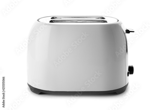 Modern toaster on white background