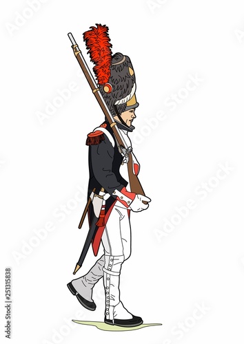 Canvas Print Napoleon's soldier