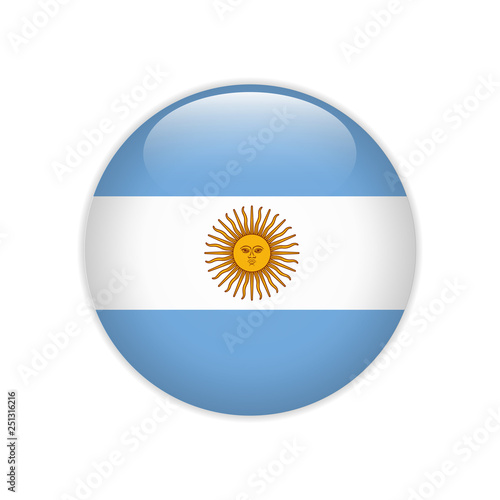 Argentina flag on button