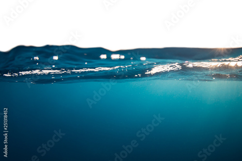 Water wave isolated on white background