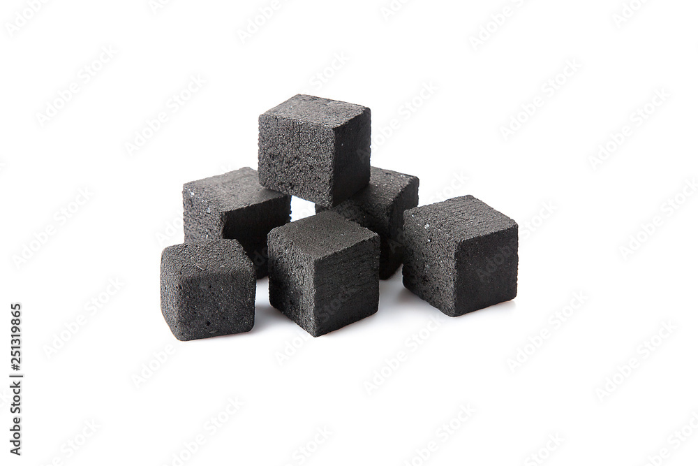 Hookah topic. Close up view on coal for hookah isolated on white background. hookah bowl useful image for design with copy space Hookah topic. Close up view on coal for hookah isolated on white background. hookah bowl useful image for design with copy space