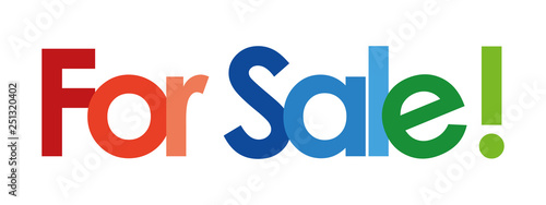 for sale text in white background