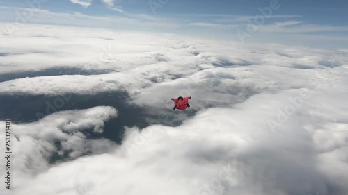 Wingsuit skydiving over Norway