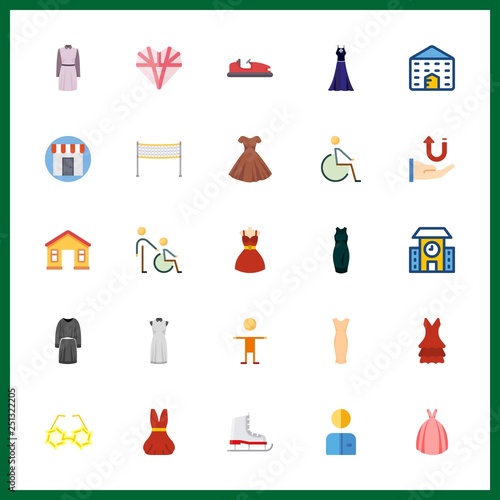 25 cheerful icon. Vector illustration cheerful set. ice skate and kid icons for cheerful works