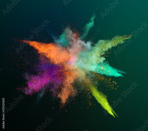 Colored powder explosion on...