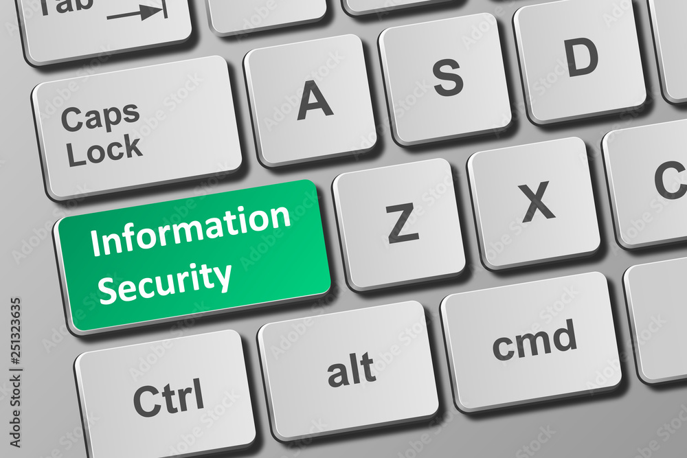 Keyboard with information security button Keyboard with information security button
