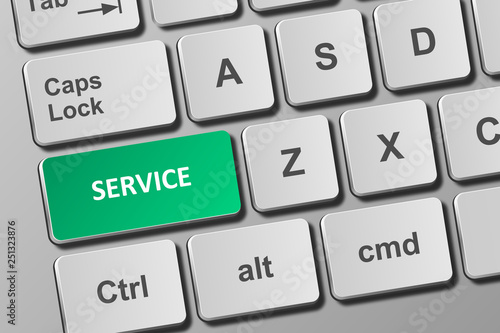 Keyboard with service button