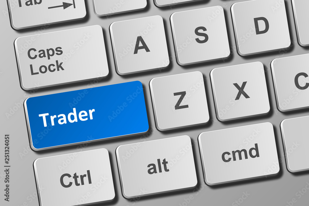 Keyboard with trader button Keyboard with trader button