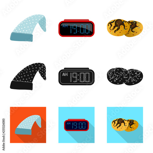 Vector design of dreams and night icon. Set of dreams and bedroom vector icon for stock.