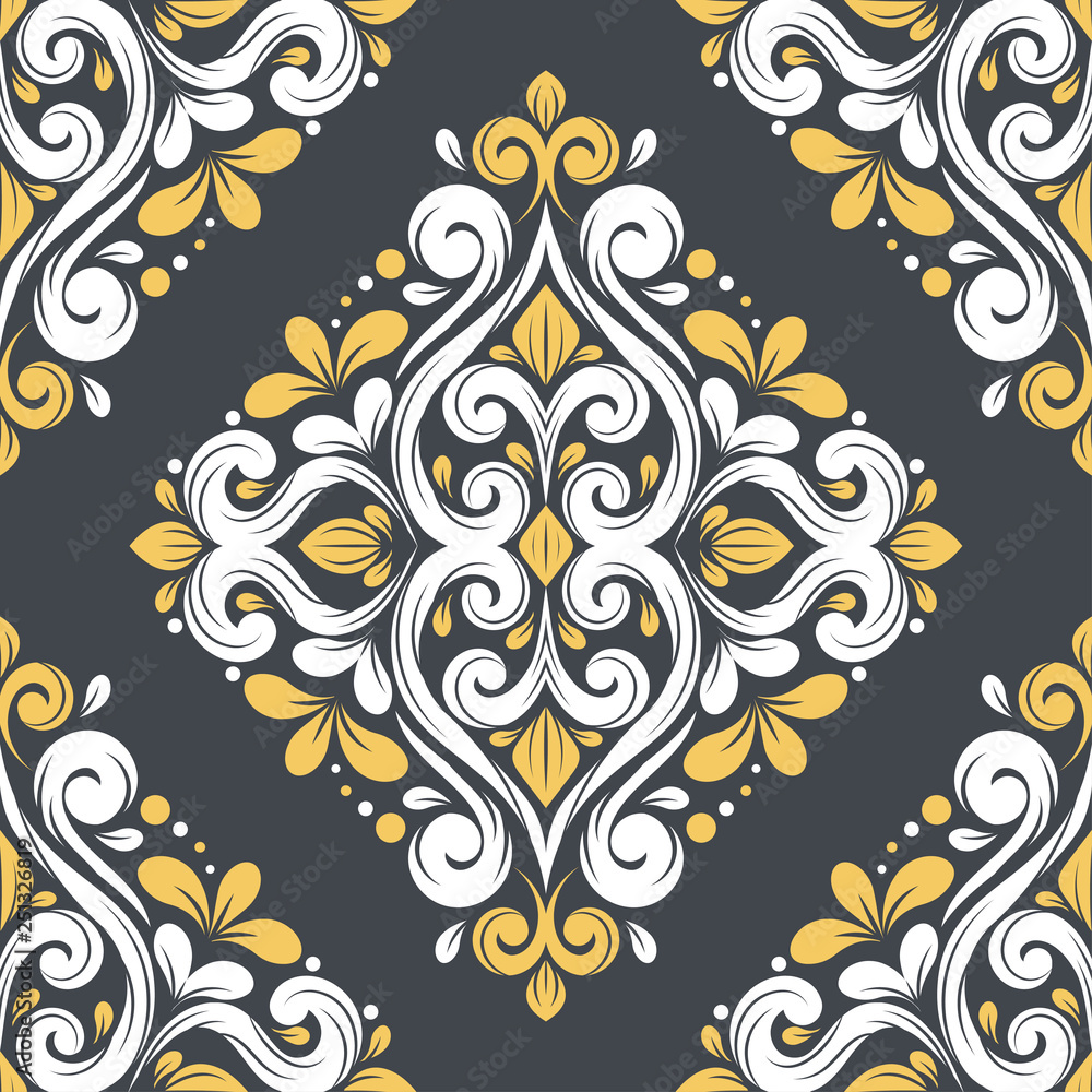 Damask vector seamless pattern, wallpaper. Elegant classic texture. Luxury ornament. Royal, Victorian, Baroque elements. Great for fabric and textile, wallpaper, or any desired idea.