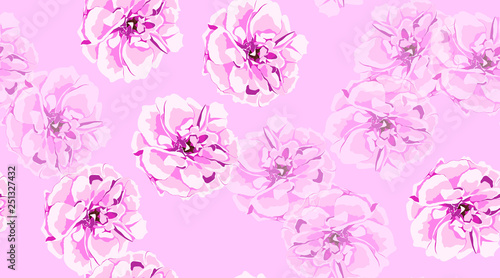 Seamless Flowers Pattern, Roses.