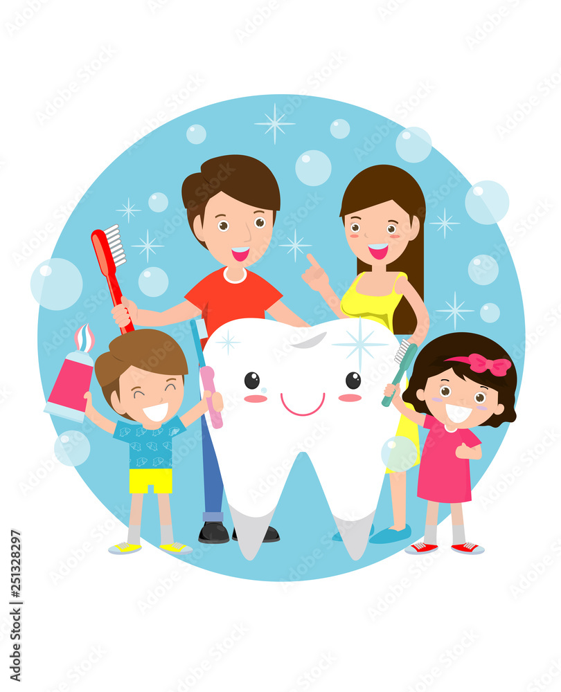 teeth family cartoon