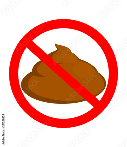 No poop vector sign illustration isolated on white background