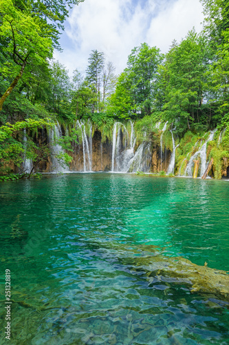 beautiful waterfalls in Plitvice Lakes National Park, Croatia © phant