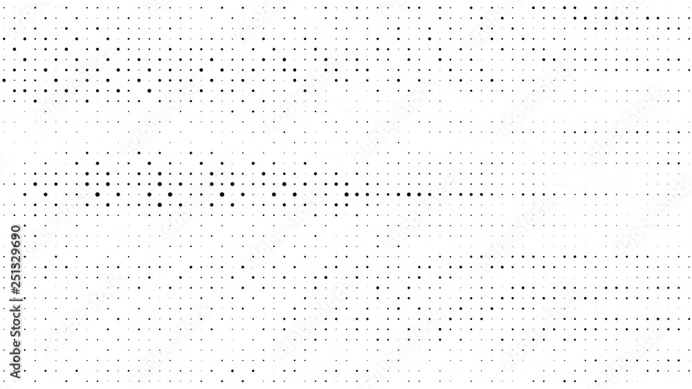 Halftone gradient pattern. Abstract halftone dots background. Monochrome dots pattern. Grunge texture. Pop Art, Comic small dots. Design for presentation, business cards, report, flyer, cover. Vector