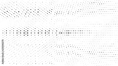 Halftone gradient pattern. Abstract halftone dots background. Monochrome dots pattern. Grunge radial texture. Pop Art, Comic small dots. Design for presentation, business cards, report, flyer, cover