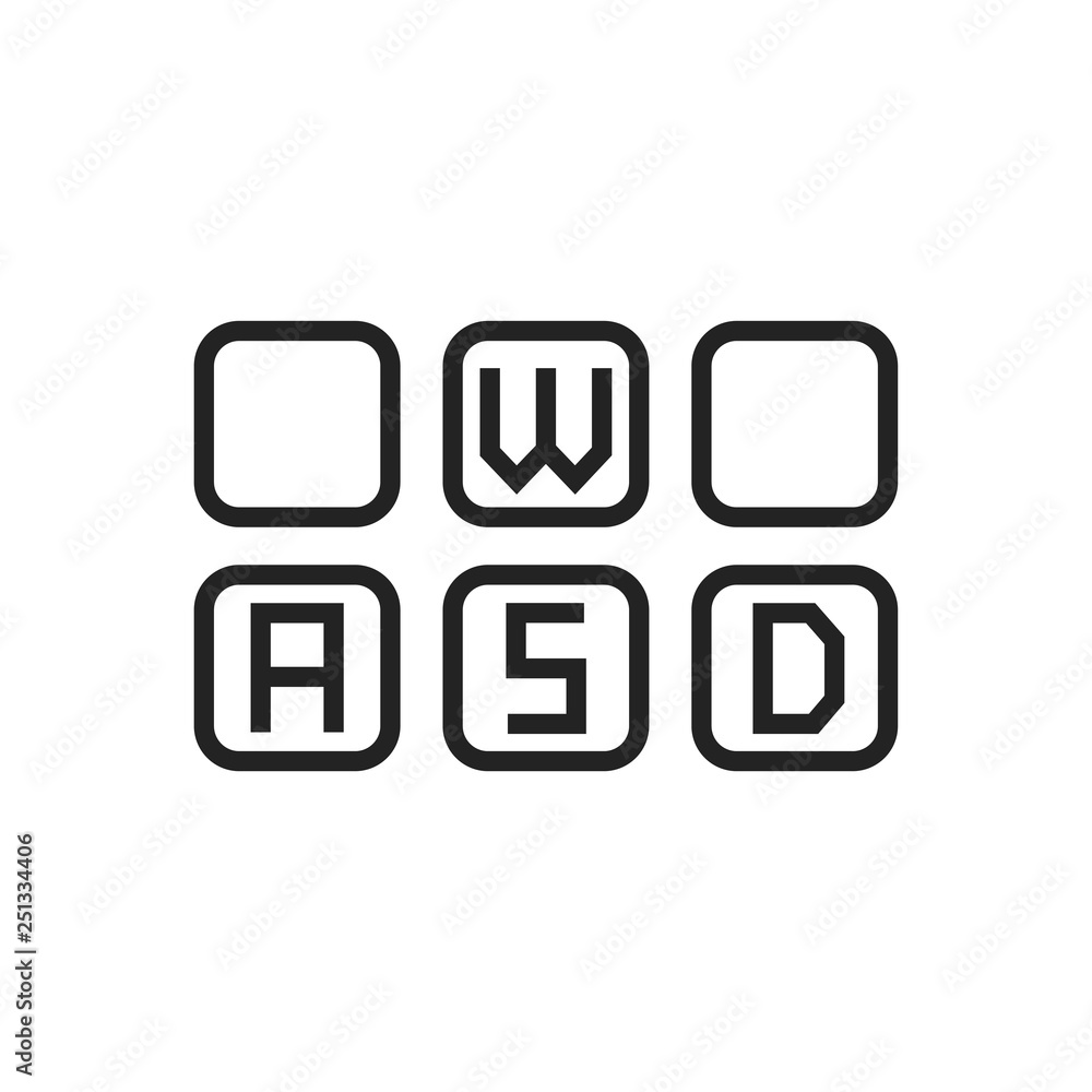 Wasd button game computer icon Wasd button game computer icon