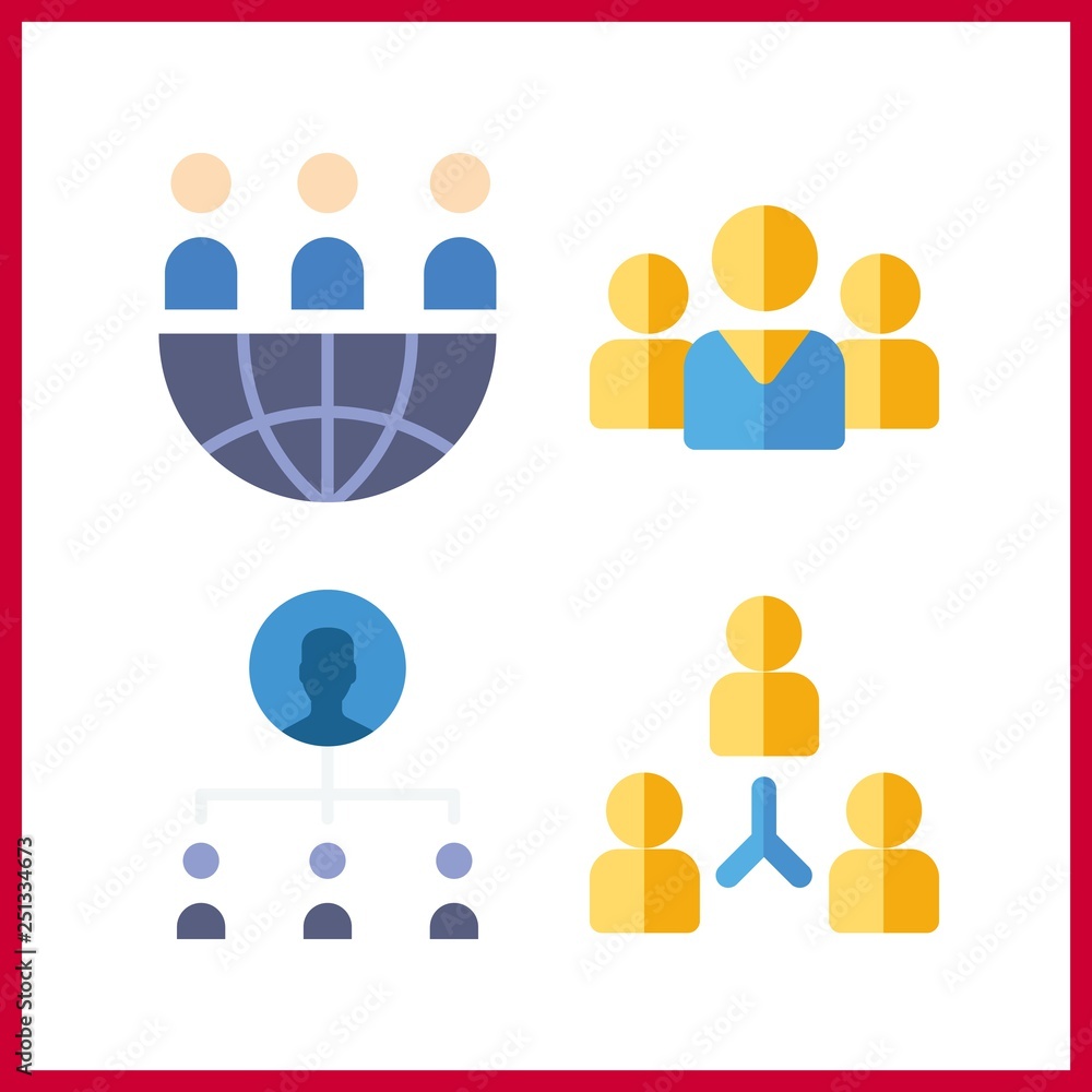 4 integrity icon. Vector illustration integrity set. teamwork icons for integrity works vector ...