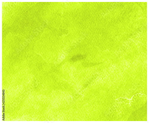 Green watercolor paper background. Abstract painted illustration. Splash and blots for text or design.