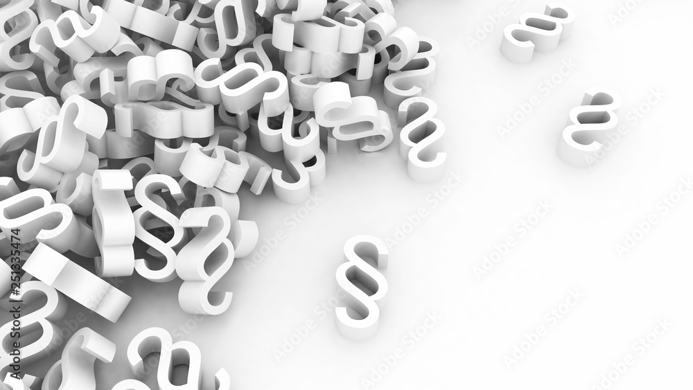 paragraph symbols on white background with copy space 3d Stock ...