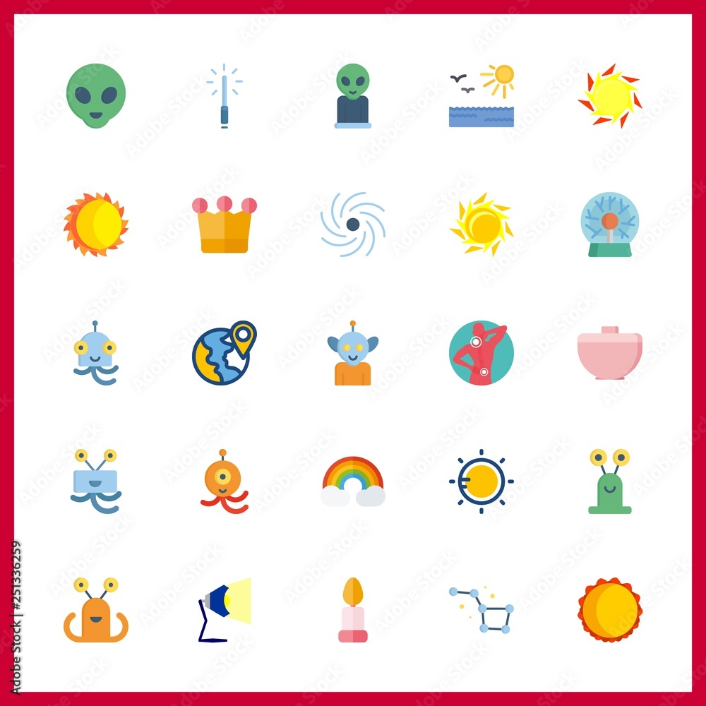 25 glow icon. Vector illustration glow set. rainbow and black hole icons for glow works 25 glow icon. Vector illustration glow set. rainbow and black hole icons for glow works