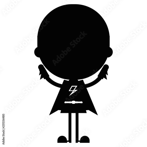 Cartoon Heroic Superhero Silhouette