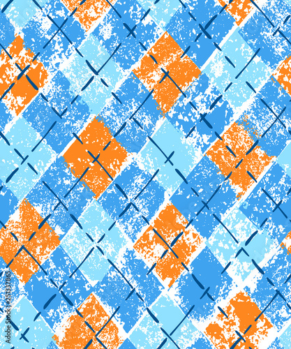 Colorful blue and orange gr...