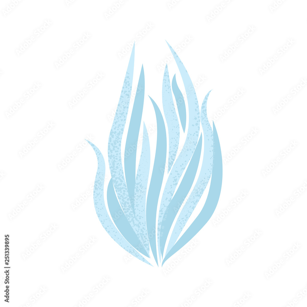 Vector Illustration. Cartoon seaweed icon in modern flat style. Ocean plant. Isolated sea flora decoration Vector Illustration. Cartoon seaweed icon in modern flat style. Ocean plant. Isolated sea flora decoration