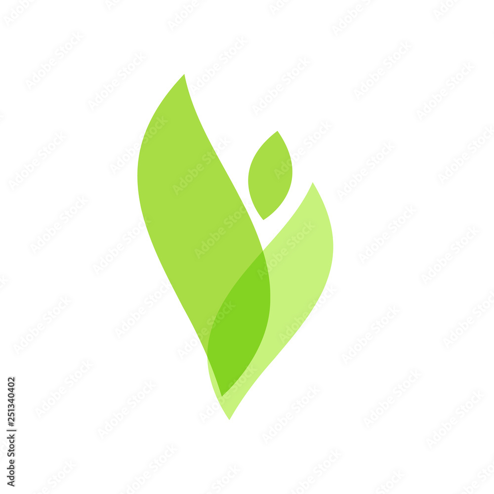 Green Leaf Icon design Vector Illustration Green Leaf Icon design Vector Illustration