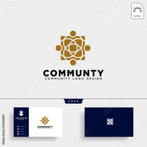 community human logo template vector illustration icon element isolated