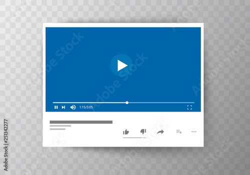 Multimedia player social media. Socisl media. Subscribe. Vector illustration. EPS 10