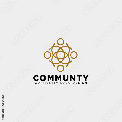 community human logo template vector illustration icon element isolated