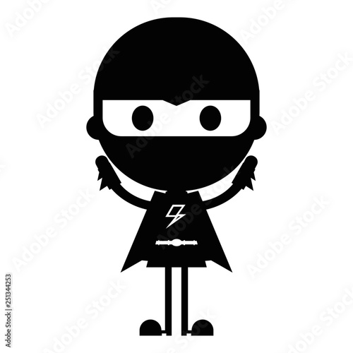 Cartoon Heroic Superhero Silhouette