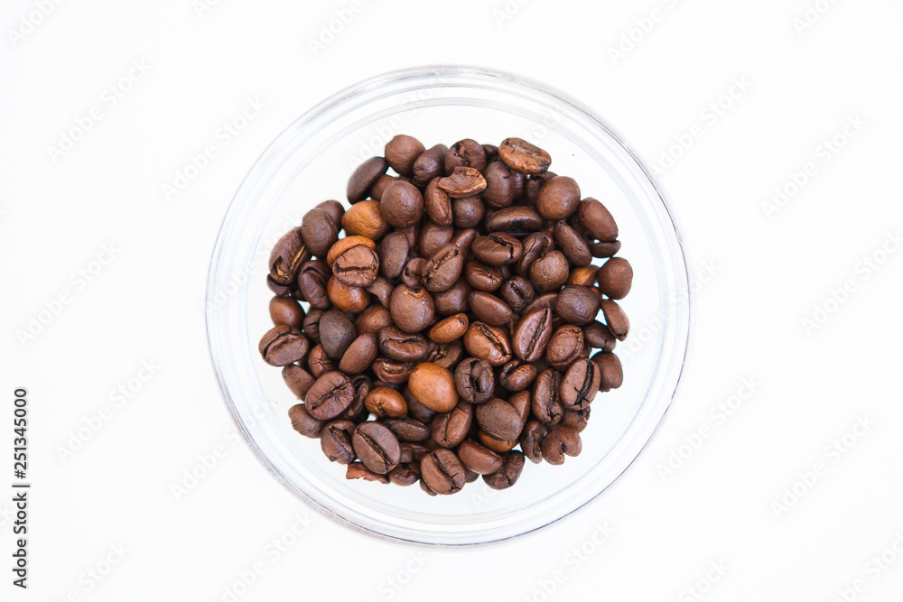 Fototapeta premium Coffee beans in pot
