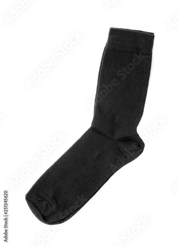 Black socks on a white background