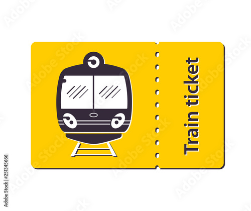 Train ticket vector