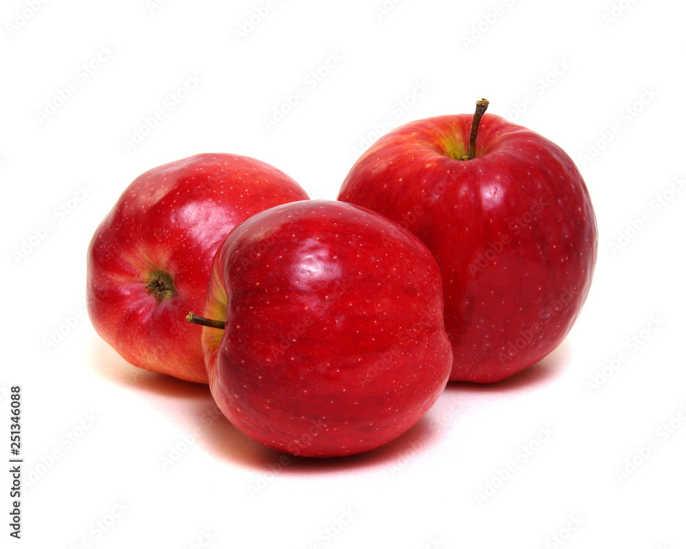 Red apple on white Red apple on white
