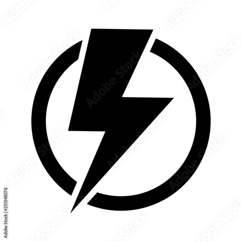 Free Download Flash icon, energy power vector isoluted on the white background - GFXLoad