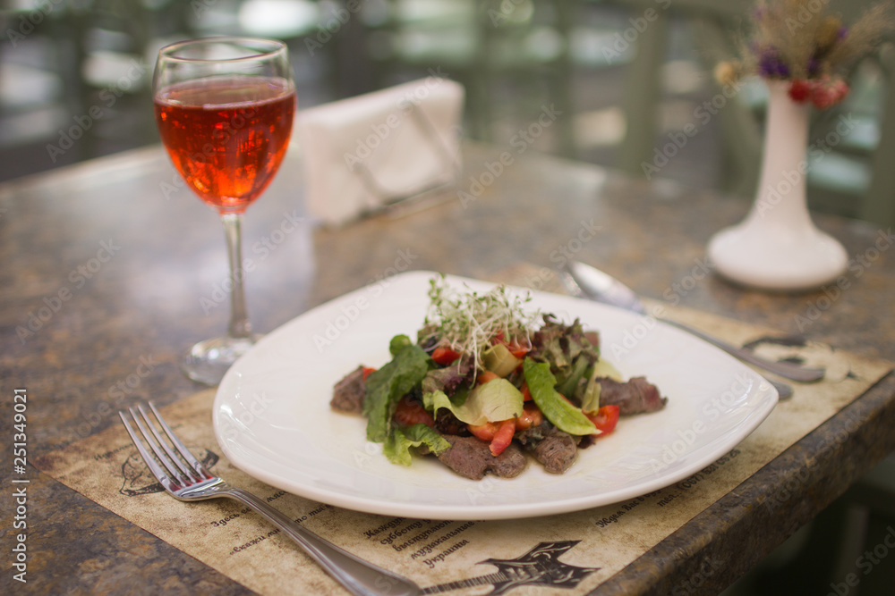 salad on a table salad on a table