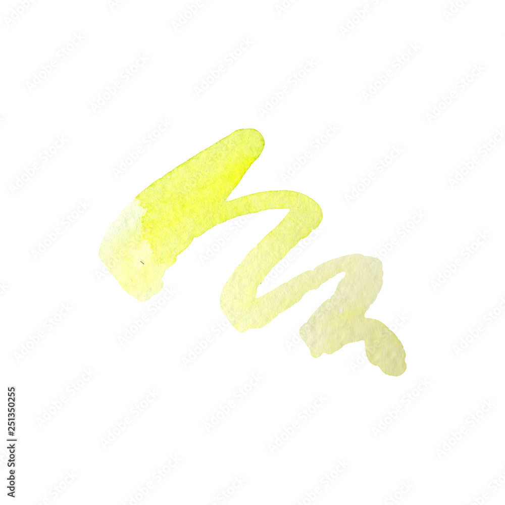 Abstract watercolor yellow paper splash shapes isolated drawing. Illustration aquarelle for background. Abstract watercolor yellow paper splash shapes isolated drawing. Illustration aquarelle for background.