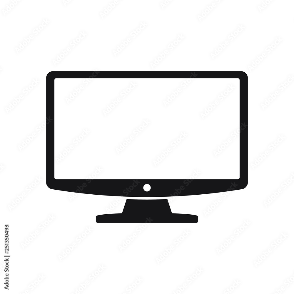 Computer monitor icon. Vector desktop computer icon Computer monitor icon. Vector desktop computer icon