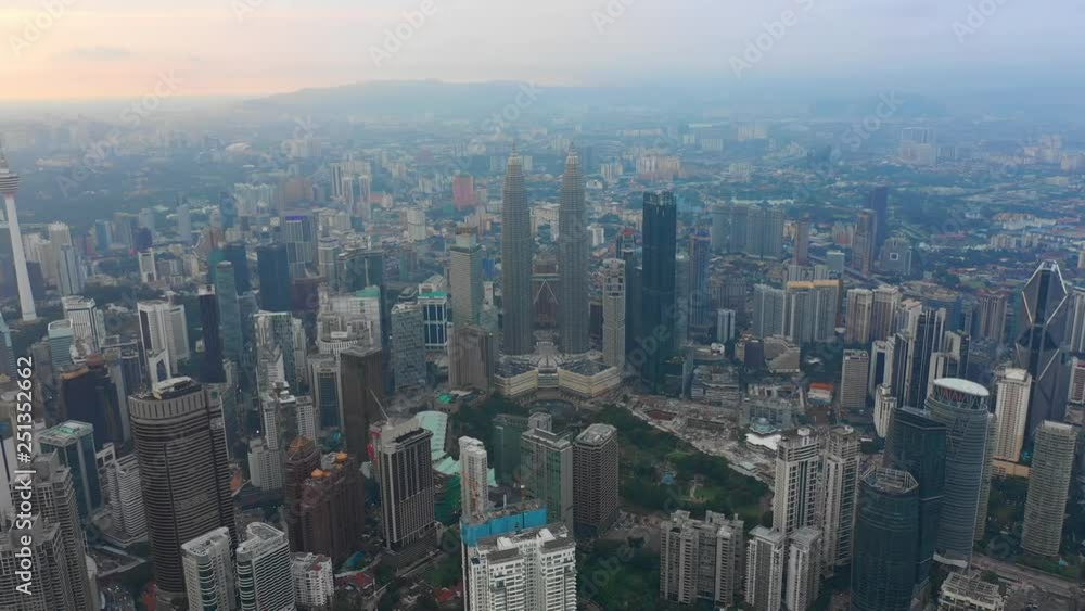 sunset sky kuala lumpur downtown aerial panorama timelapse 4k malaysia sunset sky kuala lumpur downtown aerial panorama timelapse 4k malaysia