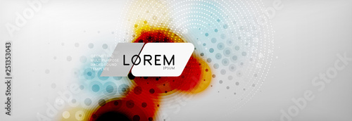 Background abstract - blurred dotted color circle shape, techno bubbles