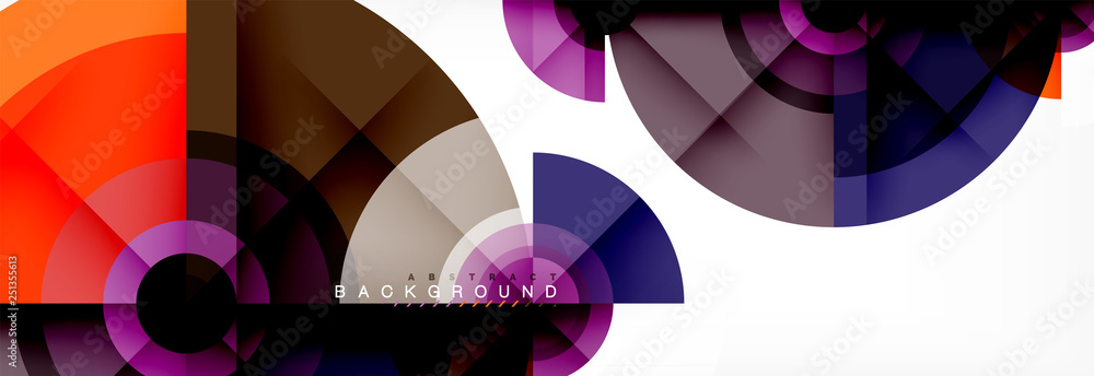 Obraz premium Geometric circle abstract background, creative geometric wallpaper.
