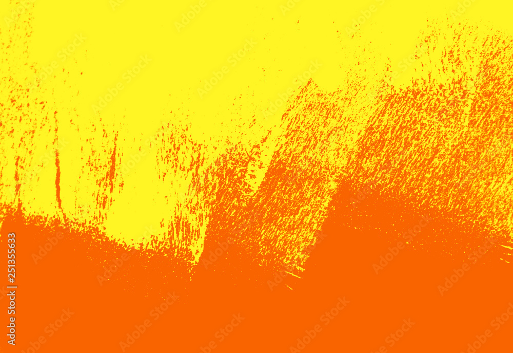 abstract summer yellow and orange paint  grunge brush texture background