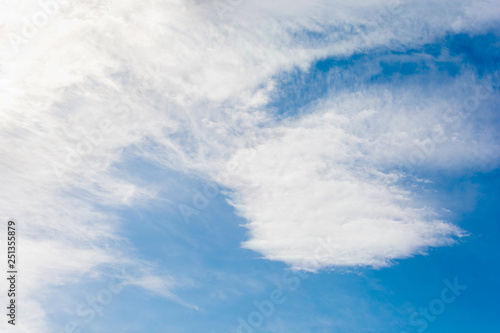 Big beautiful clean blue sky with white clouds