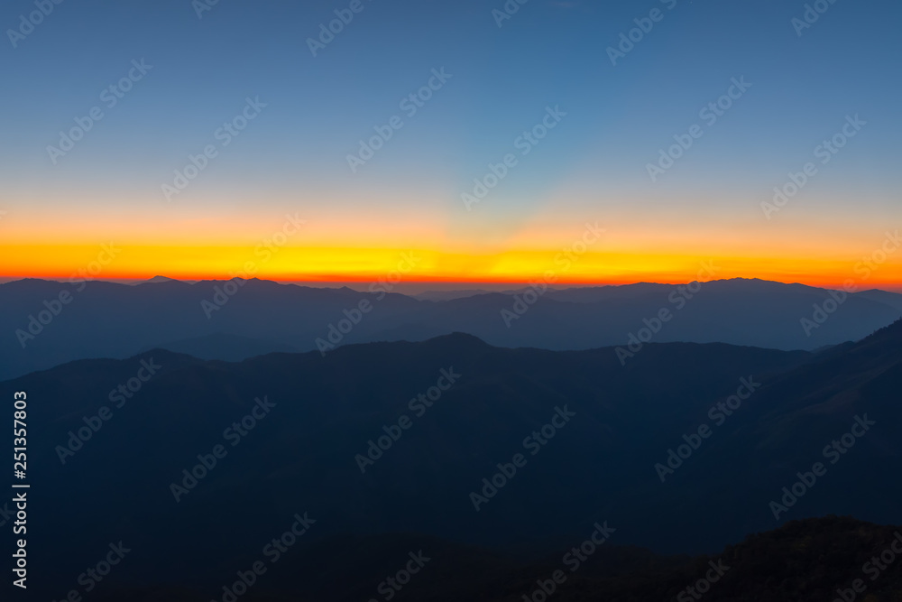 Landscape of sunrise on Mountain at of Doi Pha Phueng ,NAN,Thailand Landscape of sunrise on Mountain at of Doi Pha Phueng ,NAN,Thailand