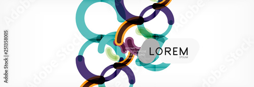 Line design circles abstract background