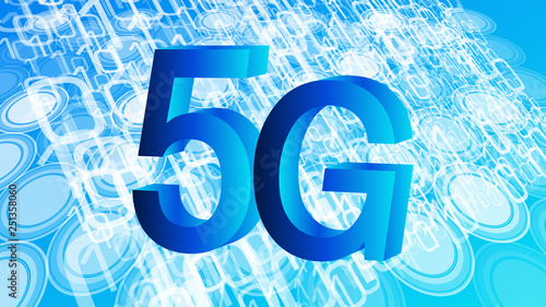 Next generation of mobile internet 5g, binary code abstraction background